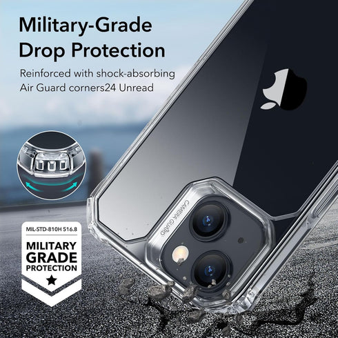ESR iPhone 15 Case, Military-Grade Protection with Shockproof Air Guard Corners, Clear