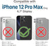 VENA vLove Glitter Clear Case for Apple iPhone 12 Pro Max (6.7"-inch), Heart Shape Dual Layer Slim Hybrid Clear Bumper