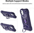 iPhone 11 Case 6.1" - Heavy-Duty Military Grade Cover with Ring Stand & 2 Pack Glass Screen Protectors, Magnetic Car