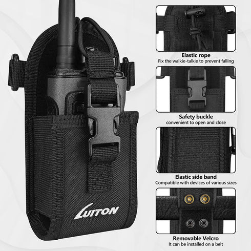 Set Radio Holster for Firefighter EMS EMT Bundle Includes Anti-Sway Strap for Radio Strap, Moveable Mic Holder,Radio