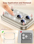 17 17 Goton for iPhone Pro Max Camera Lens Protector Diamond Bling- Not Easy to Fall, Strong Adsorption, Glitter Metal