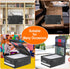 Photo Organizer Box with Lock, Fireproof Storage Box with 16 Clear Photo Cases, Portable with Handle