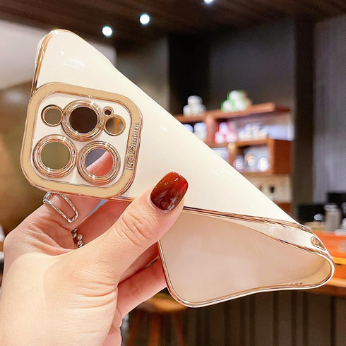 Lafunda Designed for iPhone 15 Pro Max Case, Cute Luxury Plating Case for Women Girls with Camera Protection Shockproof