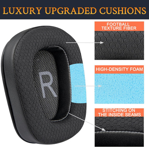 SOULWIT Replacement Ear Pads for Logitech G35 G930 G933 G935 G633 Gaming Headset, Earpads for G332 G230 G231 G233 (G933