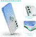 Slim Fit Glitter Case for Galaxy S23 6.1", with 360° Ring Holder Kickstand, Shock-Absorbent Durable Cover for Girls