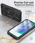 Samsung Galaxy S21-FE Protective Case: Dual-Layer Military Grade Drop Proof Cover with Kickstand | Rugged Shockproof