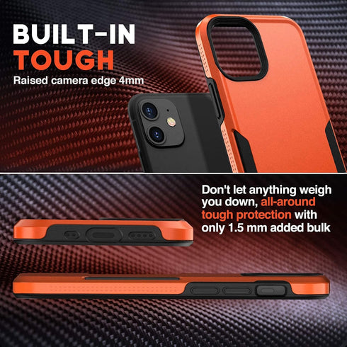 NTG 2023 Designed for iPhone 11 Case - Heavy-Duty Tough Rugged Lightweight Slim Shockproof Protective Case, Orange