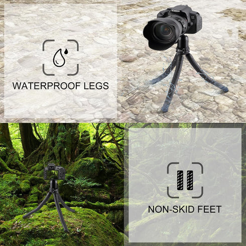 Zeadio Flexible Tripod Kit with Metal Ball Head for Cameras and Smartphones