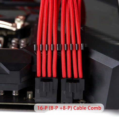 Cable Comb Kit for PSU Extension Cable, SATA and Molex Sleeve Management Tools, Wire Organizer Comb