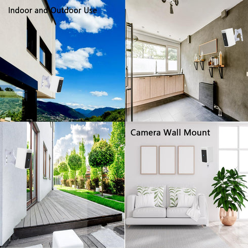 Camera Wall Mount for Wyze Battery Cam Pro, 180 Adjustable Ceiling Mounting Bracket, 2 Pack, White