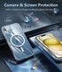 FNTCASE Clear Phone Case for iPhone 15 Plus: Military Grade, Shockproof, Anti-Yellowing, Scratch-Resistant, 6.7" Drop