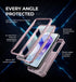 Dexnor Heavy Duty Case for Samsung Galaxy A35-5G - 2 Front Frame, Built-in Slide Camera Cover & Kickstand, 6.6 inch