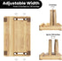 Premium Wood Vertical Laptop Stand - Adjustable Bamboo Holder for MacBook, Dell, HP, Space-Saving Desktop Organizer