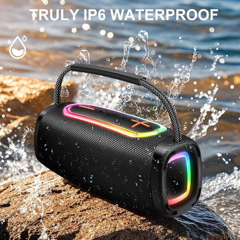 Matast 6000mAh, 36H BT5.4 IP6 24W Bluetooth Speaker Playtime Portable Wireless Speaker with Loud Stereo Sound