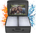 ENGPOW Photo Storage Box with 18 Inner 4" x 6" Photo Case, Fireproof Organizer Box with Lock, Collapsible Portable
