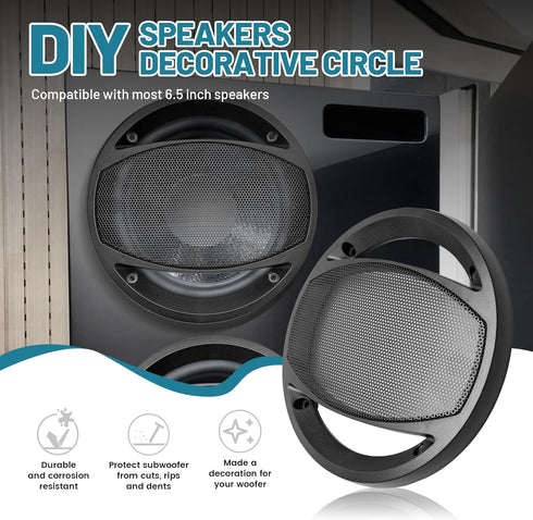 6.5 Inch Car Audio Speaker Hollow Mesh Subwoofer Grill, Decorative Guard Protector