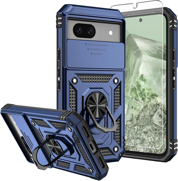 Shop Google Pixel 8a Case - Military Grade, 16ft Drop Tested, with Screen Protectors, Camera Cover & Magnetic