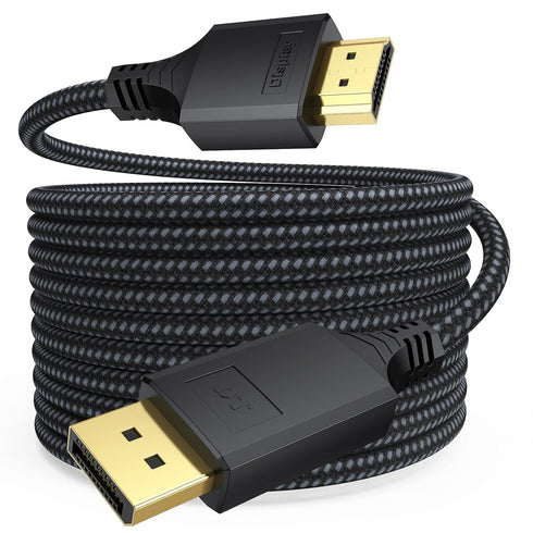 Display Port to HDMI Cable 15Ft Long, (4K@30Hz 1080P@120Hz) DisplayPort DP to