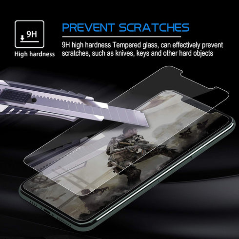 Arae 3 Pack HD Tempered Glass Screen Protector for iPhone Xr/iPhone 11, Anti Scratch, Works with Most Cases