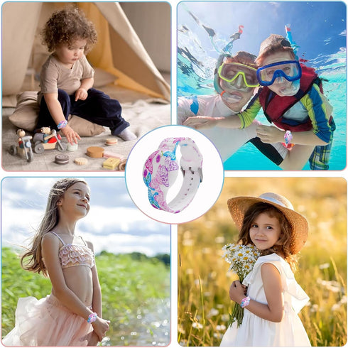 Waterproof AirTag Bracelet for Kids, Adjustable Soft Silicone Hidden Holder Case Compatible with Apple Airtag