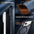 DGIVLAZ 17 2X 17-Gray Magnetic for iPhone Translucent Matte Case with Screen Protector,Compatible with MagSafe Military