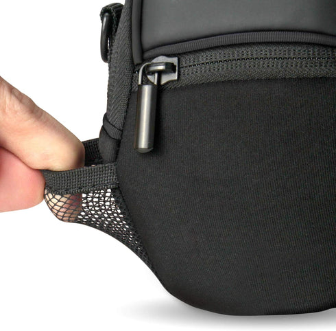 USA Gear Compact Camera Case for Point & Shoot with Accessory Pockets, Rain Cover & Shoulder Strap