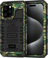 Beasyjoy Waterproof Case for iPhone 15 Pro, Metal Heavy Duty Full Body Protective Case with Built-in Screen Protector,