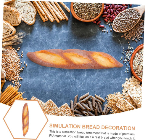 SUPVOX Artificial Bread Model Decor for Bakery Display Chic Faux Baguette Ornament Realistic Food Prop for Home