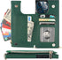 Bocasal Crossbody Wallet Case for iPhone 13 Pro Max, Green PU Leather Zipper Handbag with RFID Blocking Card Slot