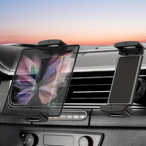 OATSBASF Car Phone Mount for Z Fold, 360° Rotatable Vent Phone Tablet Mount for Samsung Galaxy Z Fold 5 4 3/iPad Mini