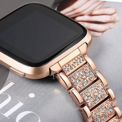 Compatible Mindrose Smart Watch Bands, Lamshaw Quick Release Jewelry Bling Diamond Metal Strap for H80 1.47 inch