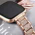 Compatible Mindrose Smart Watch Bands, Lamshaw Quick Release Jewelry Bling Diamond Metal Strap for H80 1.47 inch