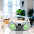SINGING WOOD 030BTL Portable Boombox, Bluetooth, USB, AM/FM Radio, AUX-Input, Foldable Handle, LED Light (Space Grey)