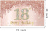 Sweet 18th Birthday Banner Backdrop Decorations for Girls, Rose Gold 18 Birthday Party Sign Supplies, Pink 18 Years Old