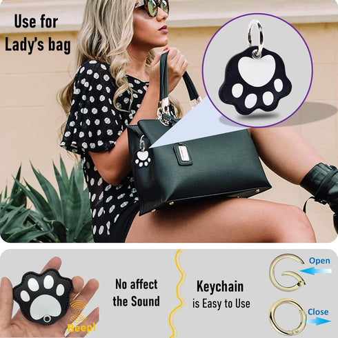 2 Pack Leather Case with Key Ring for Tile Mate 2022, Galaxy SmartTag, eufy Finder - Slim Holder for Dog Collar, Cat