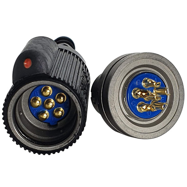 Military Audio Connector U-329/U & U-283/U 1 Set (MIL-C-55116, 6Pin Male & Female for PRC-148, 152)