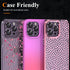 YWXTW iPhone 14 Pro/Pro Max Camera Lens Protector - Glitter Diamond Metal Ring, Tempered Glass Cover (Purple)