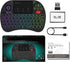 Rii X8 Mini Keyboard, 2.4GHz Portable Wireless Keyboard with Touchpad Mouse, RGB Backlit, Rechargeable for Android TV