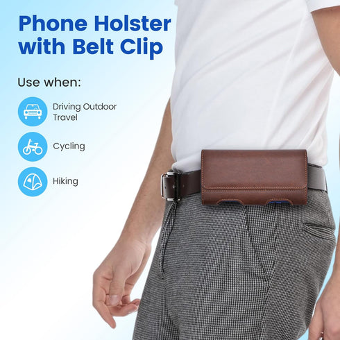 Mopaclle Phone Holster with Belt Clip for Samsung Galaxy S25 Ultra S24 Ultra S23 S22 Ultra, Cell Phone Belt Holder with