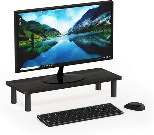 Furinno TURN-N-TUBE Monitor Stand Riser, 23.6"W Rectangle Monitor Riser, Laptop Stand for