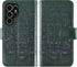 Asuwish Wallet Case for Samsung Galaxy S23 Ultra 5G - Dark Green, 6.8" with Tempered Glass Protector & Flip Card Holder.