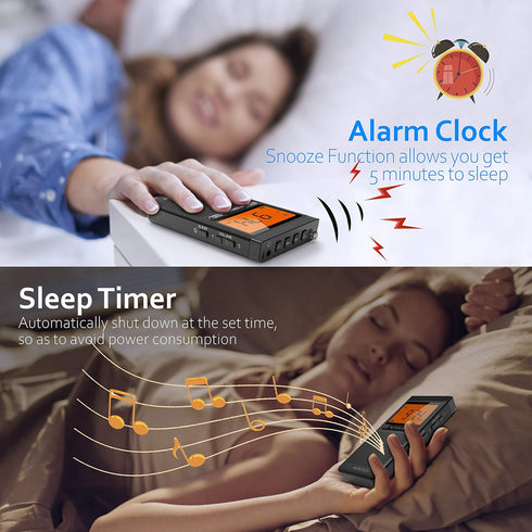 AM FM Portable Radio, Personal Radio with Excellent Reception, Battery Operated by 2 AAA Batteries