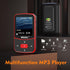 RUIZU 64GB Clip MP3 Player with Bluetooth 5.3, Portable Music Player with Voice Recorder, FM Radio, Red