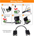 Oiyagai DB9 D-SUB RS232 VGA Adapter, 9 Pin Signals Terminal Breakout Plastic Cover (Female with Screw)