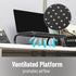 Black Metal Monitor Stand - Ergonomic Laptop Riser & Desktop Organizer