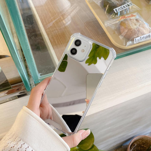 iPhone 11 Case Mirror Case with Shockproof Corner Guards, Slim Protective Cover for Girls, Makeup Touch Up