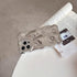 Case for iPhone 14 Pro Max, 3D Wave Bubble Shape Ripple Chrome Pattern Soft Bumper Glitter Shiny Cover (Silver)