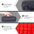 co2CREA Hard Travel Case for JBL Flip 6/FLIP 5, Waterproof Portable Bluetooth Speaker Case (Black + Inside Red)