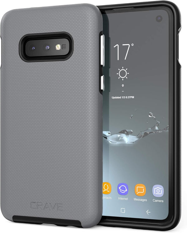 Crave Dual Guard Case for Samsung Galaxy S10e, Shockproof Protection Dual Layer Case, Slate