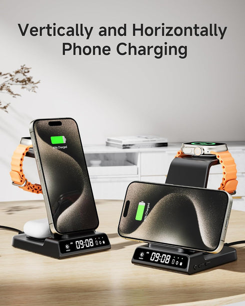 Wireless Charger for iPhone 16, 3 in 1 Charging Station for Apple Watch and AirPods